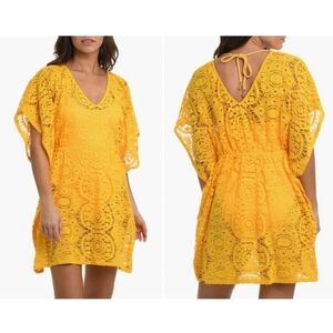 Sunshine 79 Swimsuit Cover Up Crochet Caftan NWT